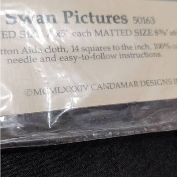 Something Special Counted Cross Stitch 50163 Swan Pictures Candamar Vintage 80s - Picture 4 of 4